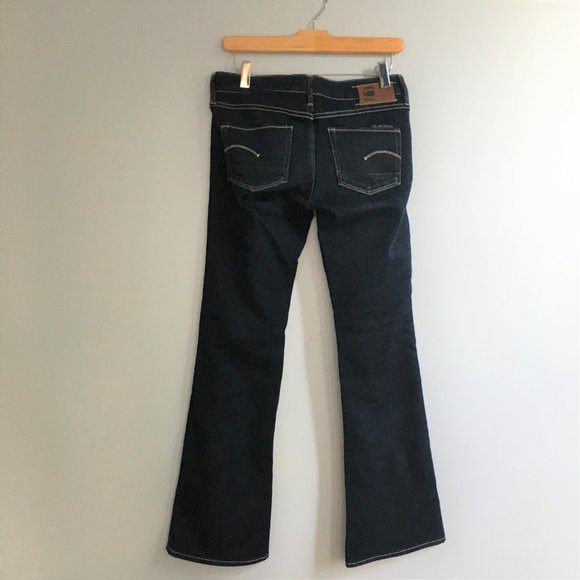 G Star 3301 dark flare jeans 27 waist x 32 Inseam - Picture 3 of 6